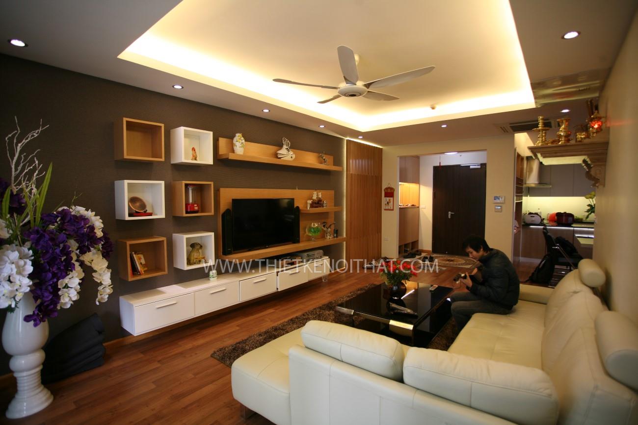 Thi công nội thất chung cư Mandarin Garden - Chị Hiền thi công phòng khách