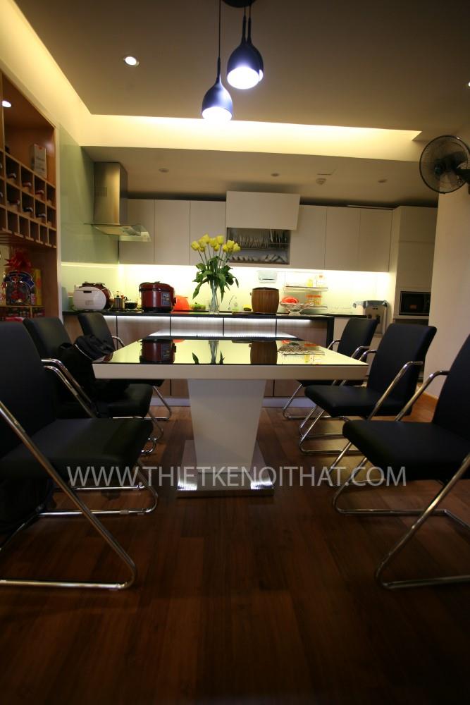 Thi công nội thất chung cư Mandarin Garden - Chị Hiền thi công phòng bếp