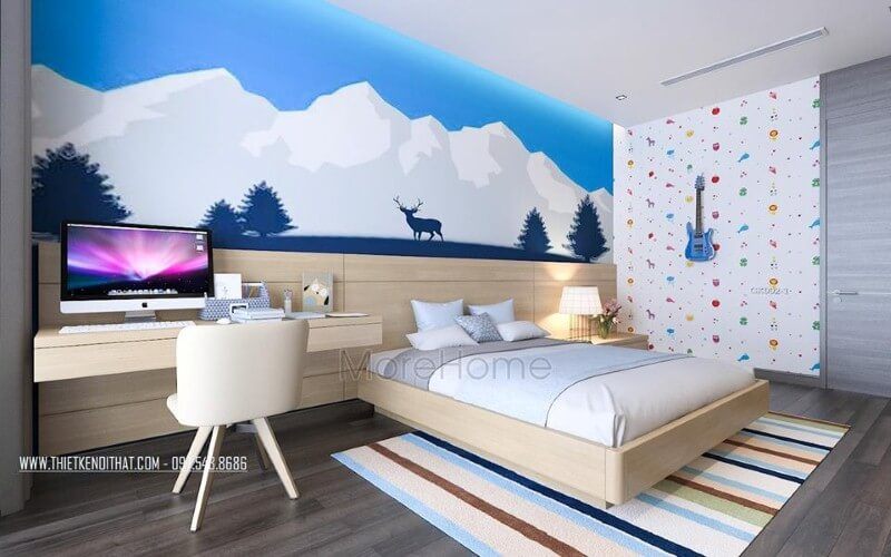 Tranh dán tường thiên nhiên sinh động, đẹp cho phòng con